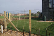 Wire Mesh on Wooden Posts